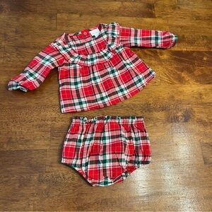 Cat & Jack Plaid Red Green dress Baby Outfit 0-3 months